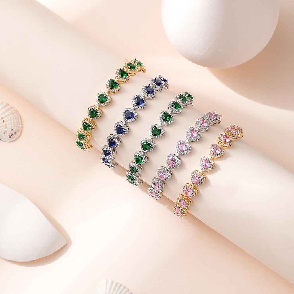 Bracciale a tennis a zircone cubico per donne - regalo di gioielli con Bracciale a tennis a zircone cubico per donne - regalo di gioielli con